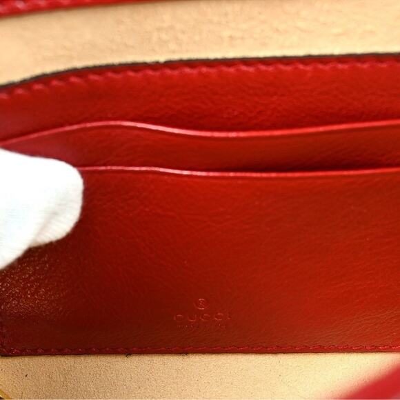 Authentic Gucci Navy Red Rhinestone Chain Shoulder Bag - Picture 6 of 7